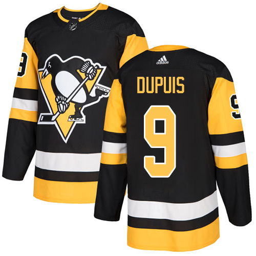 Adidas Men Pittsburgh Penguins #9 Pascal Dupuis Black Home Authentic Stitched NHL Jersey